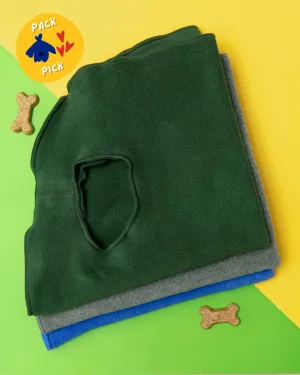 Pullover Stretch Dog Fleece in Hunter Green