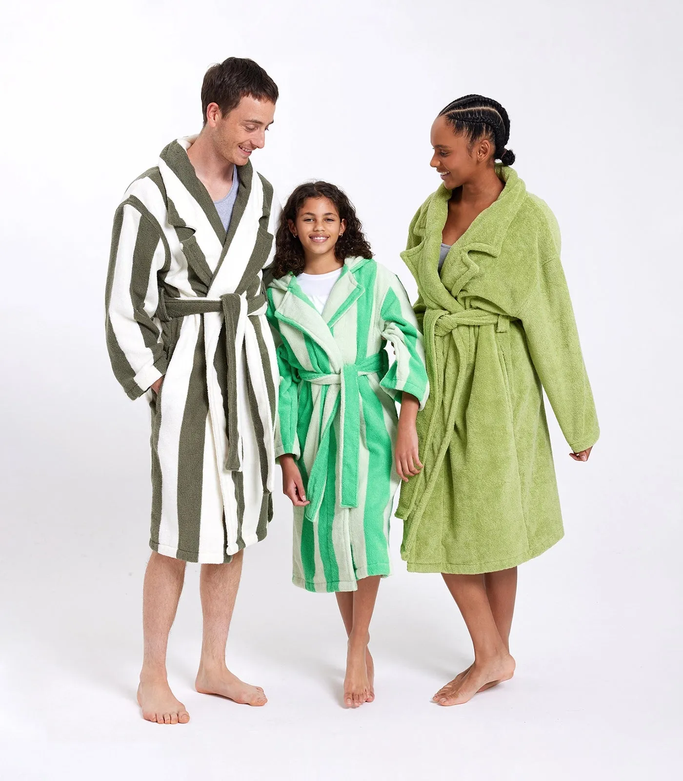 Robe - Matcha Stripes