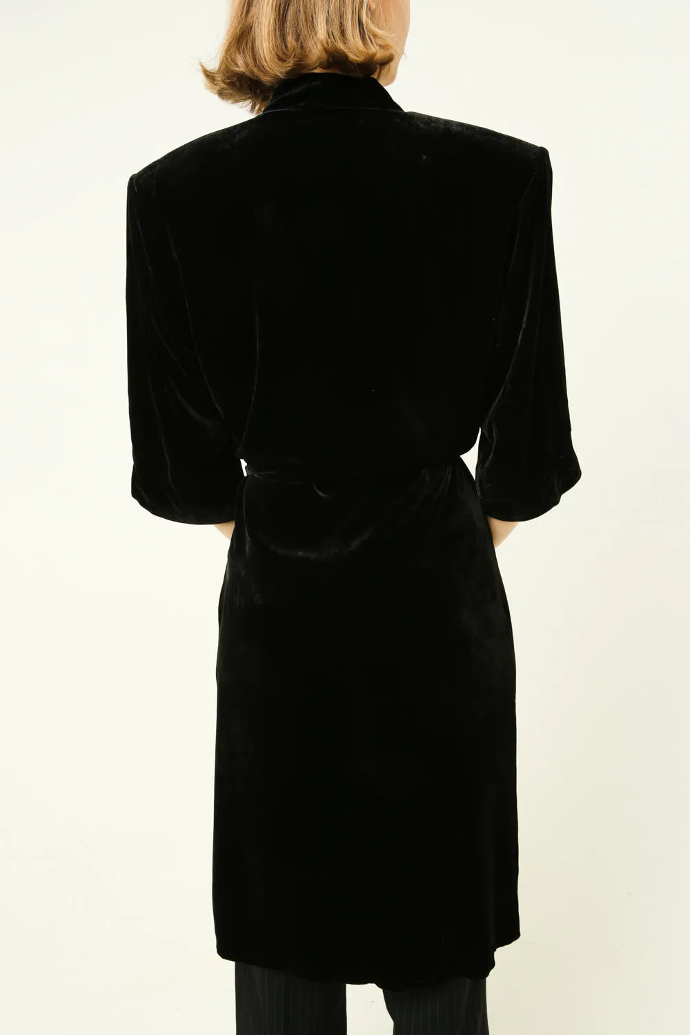 Robe with belt and 3/4 sleeves