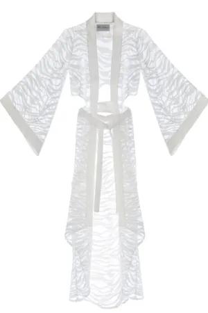 Sevilla White Transparent Kimono Dress