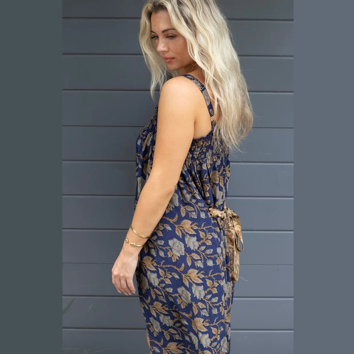 Short Strappy Dress – Cobalt