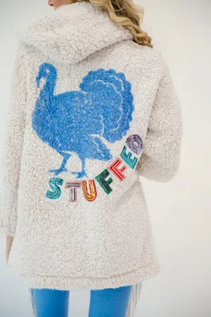 STUFFED TURKEY SHERPA COAT