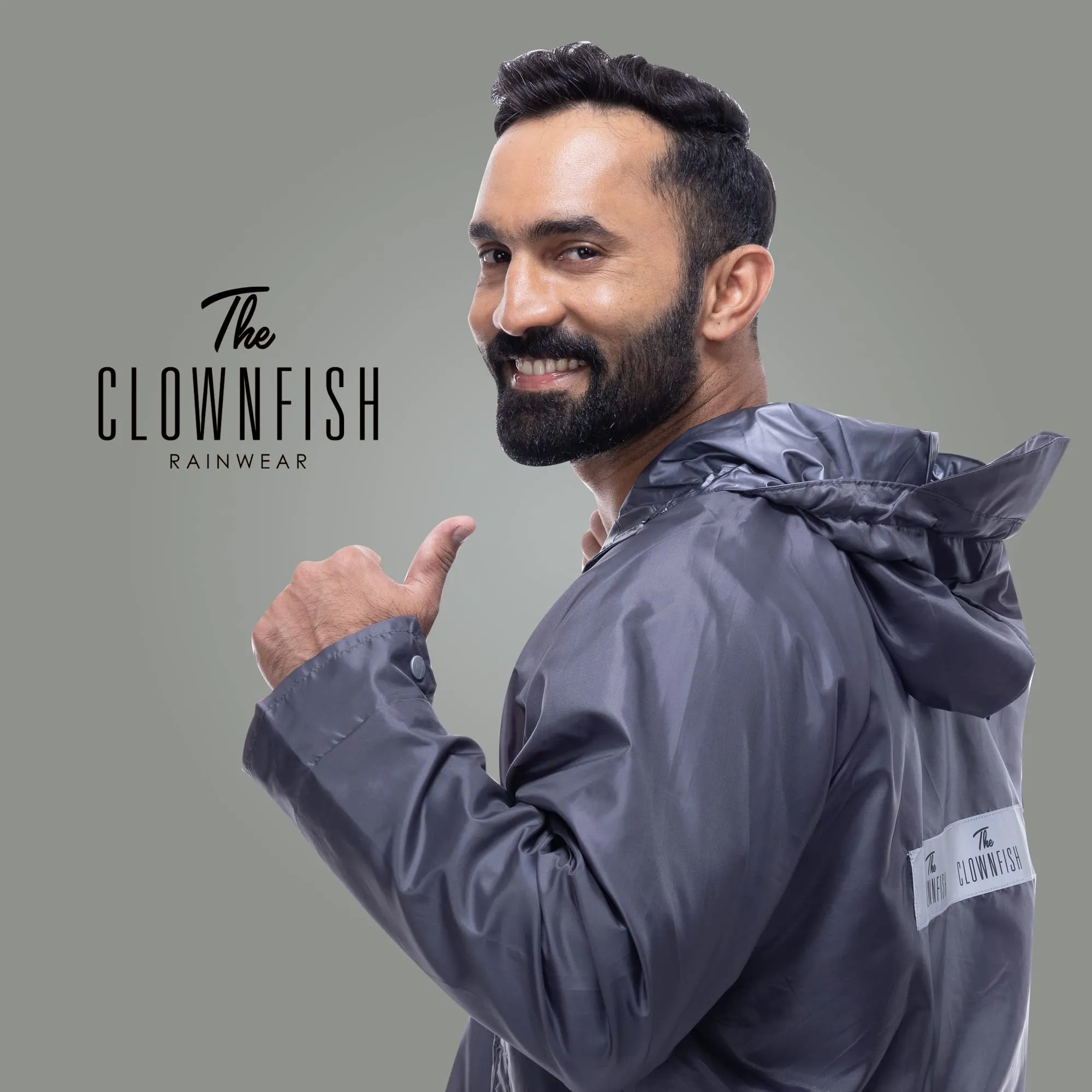 THE CLOWNFISH Sky One Rain Coat for Men Reversible Waterproof for Bike Double Layer with Hood and Reflector Logo at Back for Night Travelling Deluxe Pro Series (Deluxe Blue, XXL)