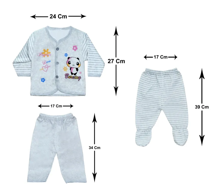 THE LITTLE LOOKERS Top & Pyjama Suit/Warm Suit/Night Suit/Woollen Suit for New Born Babies/Boys/Girls/Infants (0-3 Months)