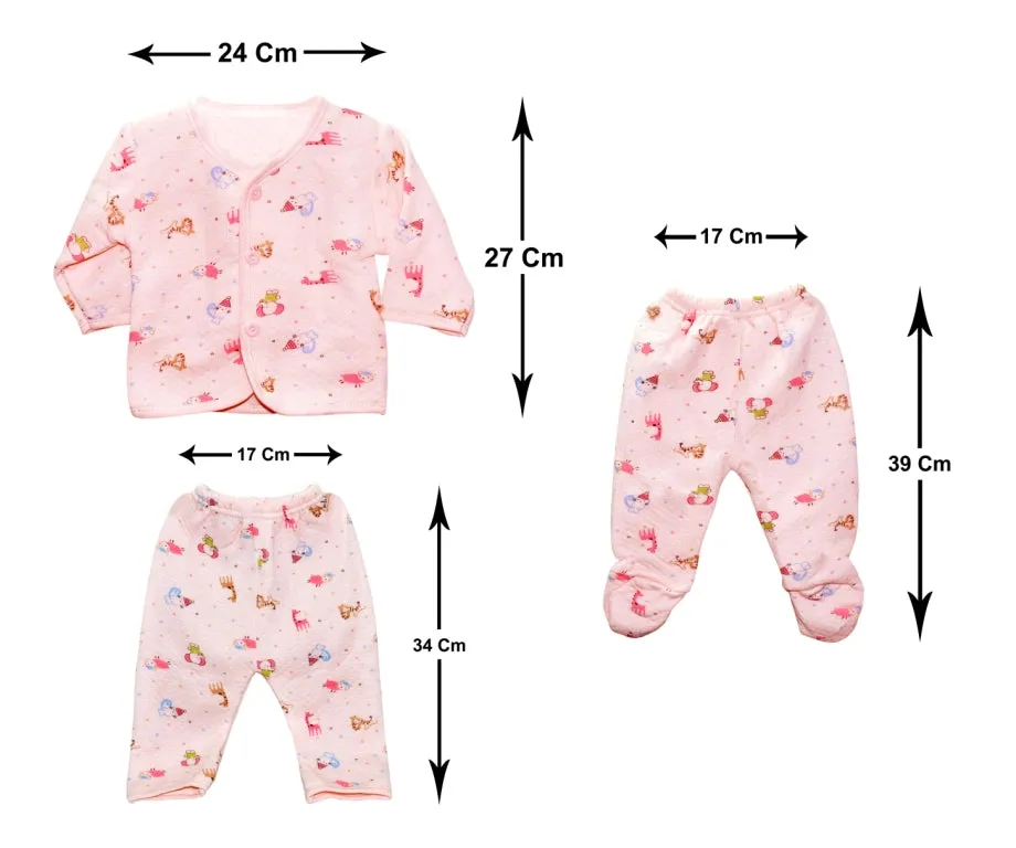THE LITTLE LOOKERS Top & Pyjama Suit/Warm Suit/Night Suit/Woollen Suit for New Born Babies/Boys/Girls/Infants (0-3 Months)