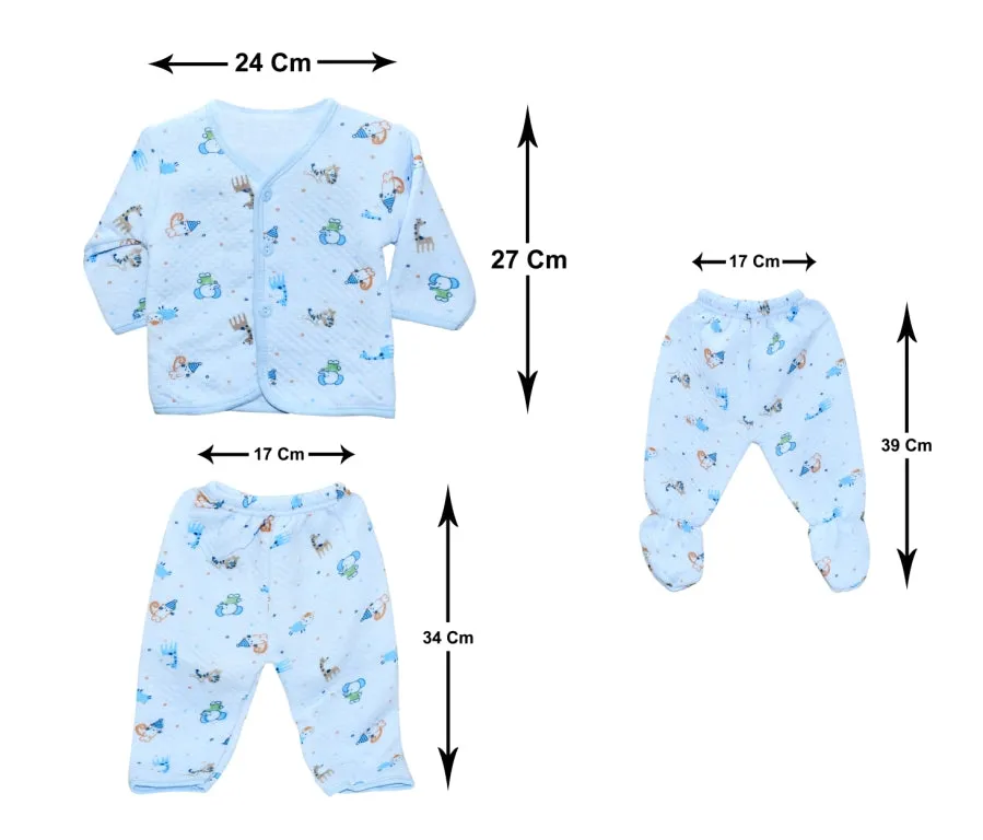 THE LITTLE LOOKERS Top & Pyjama Suit/Warm Suit/Night Suit/Woollen Suit for New Born Babies/Boys/Girls/Infants (0-3 Months)