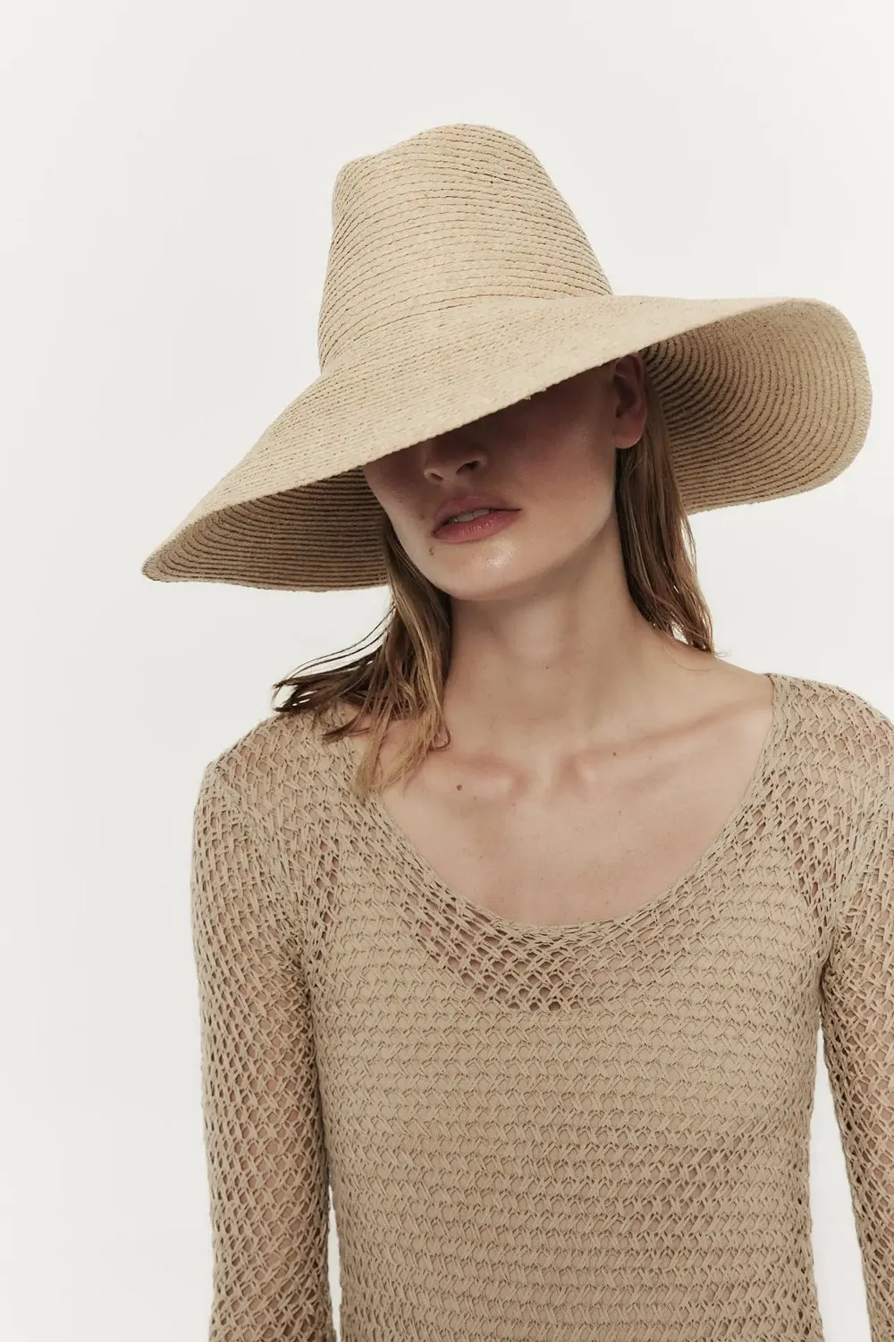 Tinsley Wide Brim Hat in Natural