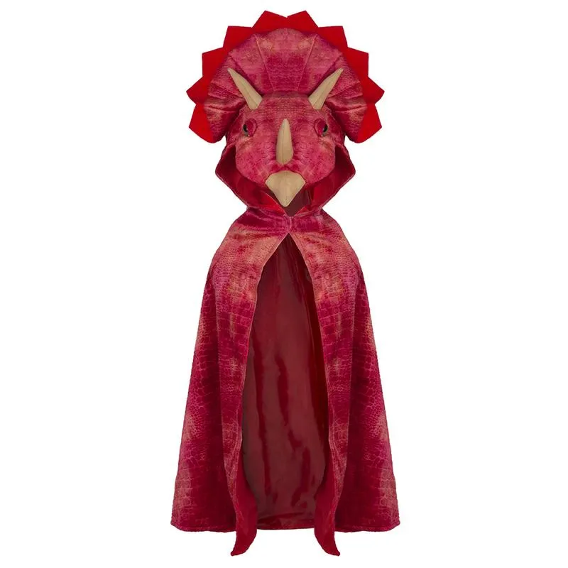 Triceratops Hooded Cape Size 4-5