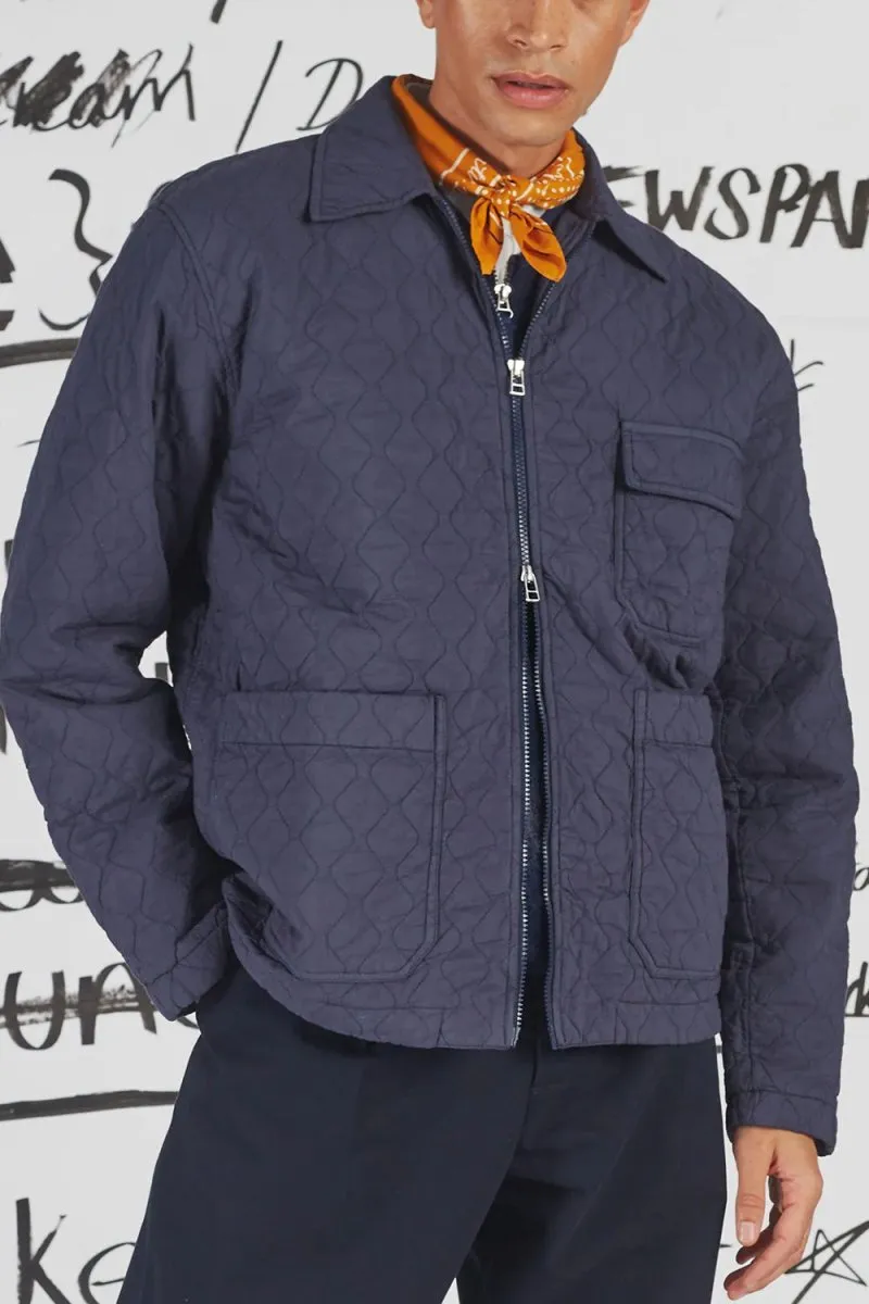Universal Works Gower Jacket (Dark Navy Quilt Cotton)