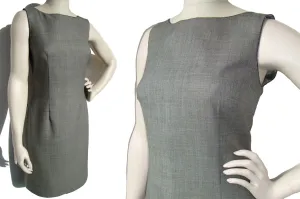 Vintage 90s Moschino Dress Gray Novelty Trim S / M