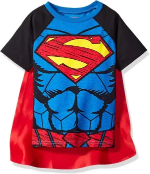 WARNER BROS Justice League Superman Little Boys Cosplay T-Shirt and Cape 5
