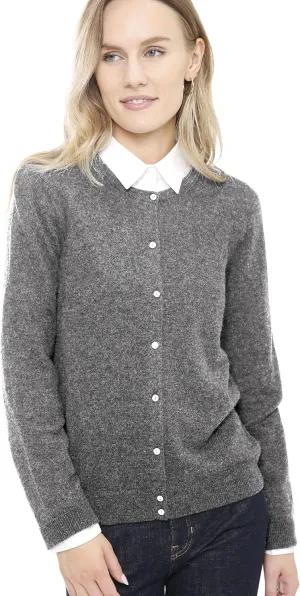 Women's 100% Cashmere Button Front Long Sleeve Cardigan Sweater. Comfort, Luxury, and Insulation, Soft Silky Texture