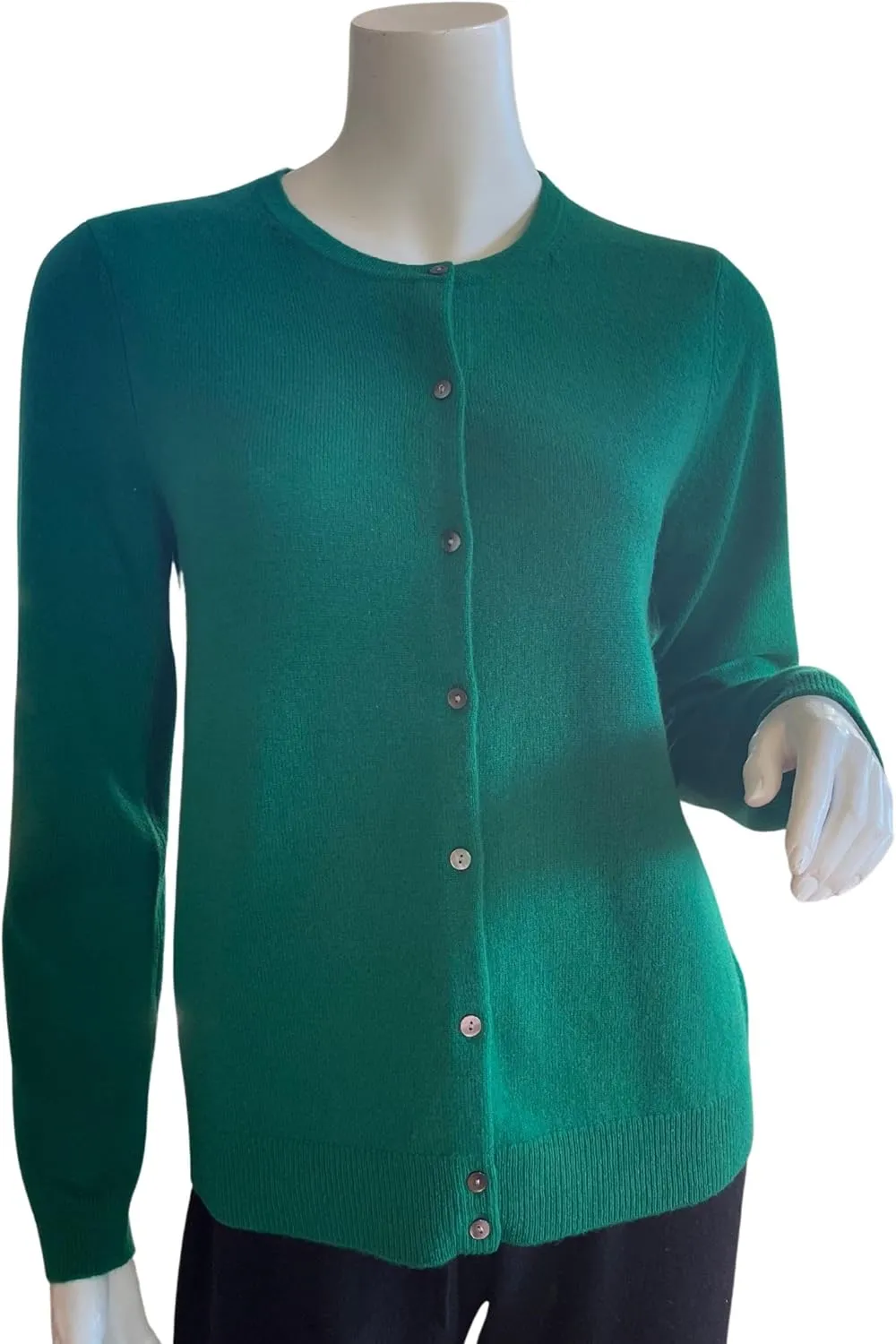 Women's 100% Cashmere Button Front Long Sleeve Cardigan Sweater. Comfort, Luxury, and Insulation, Soft Silky Texture