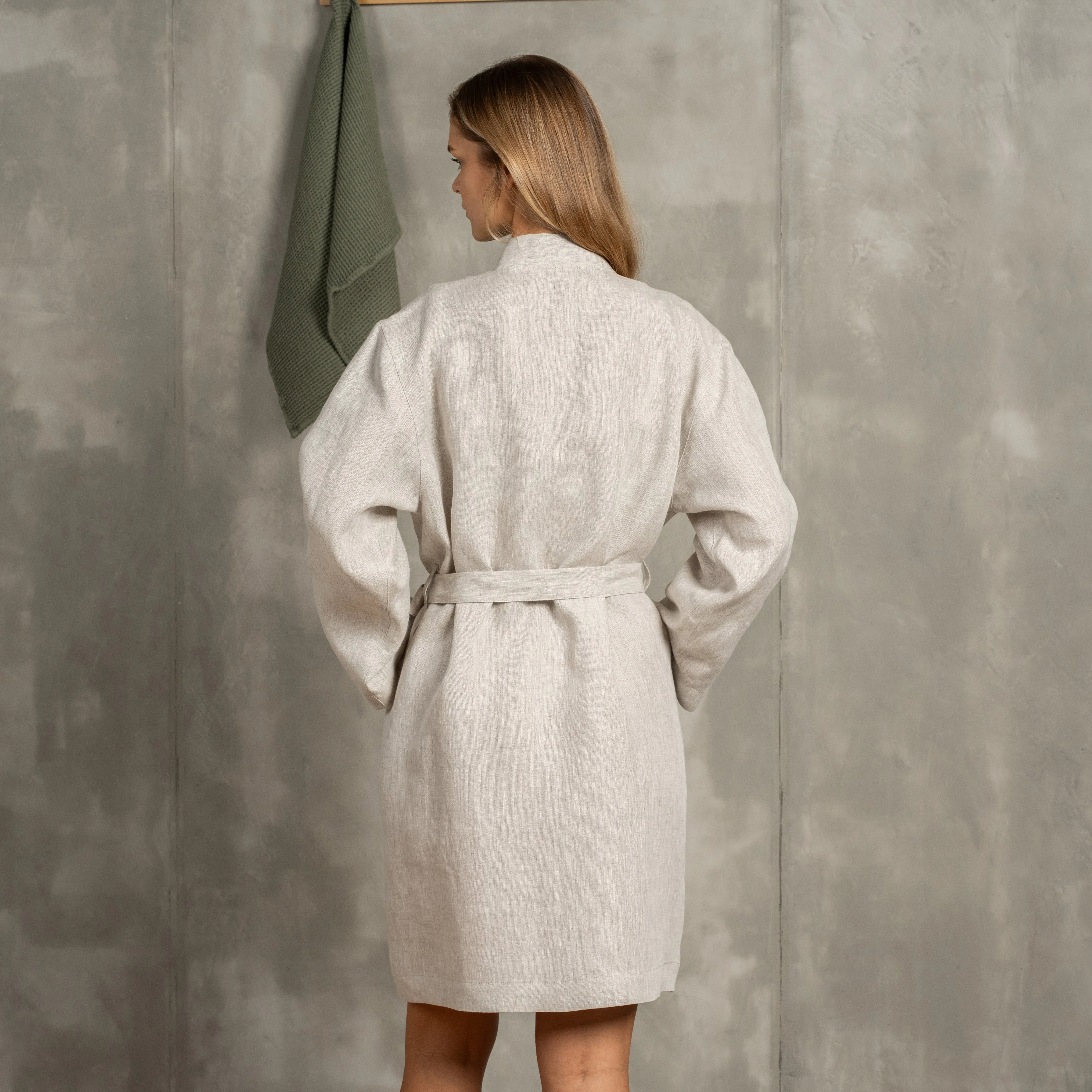 Women's Linen Bath Robe