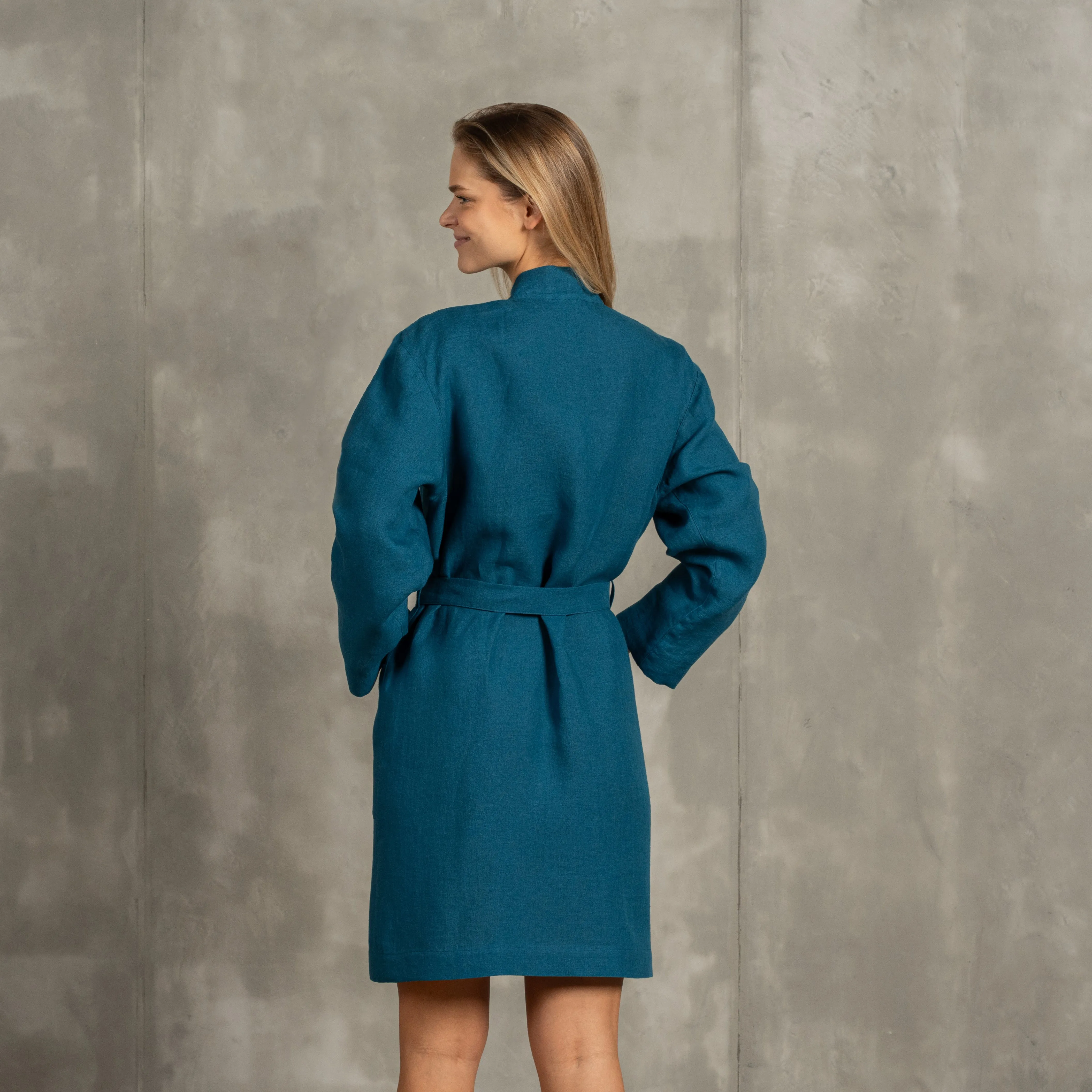 Women's Linen Bath Robe