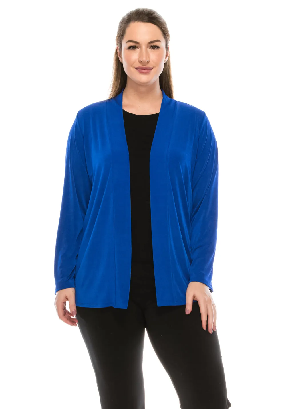 Women's Stretch Drape Jacket Long Sleeve No Shoulder Pad-4004BN-LRS1