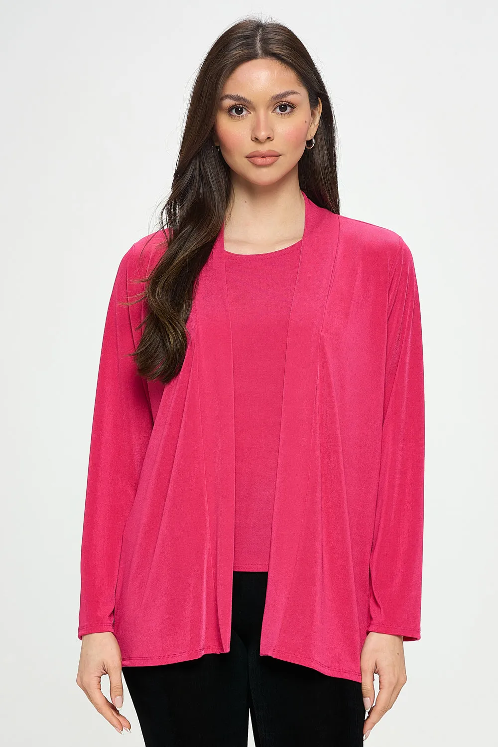 Women's Stretch Drape Jacket Long Sleeve No Shoulder Pad-4004BN-LRS1