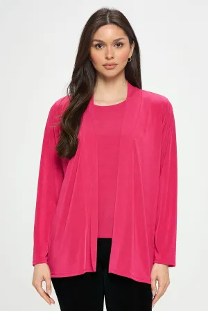 Women's Stretch Drape Jacket Long Sleeve No Shoulder Pad-4004BN-LRS1