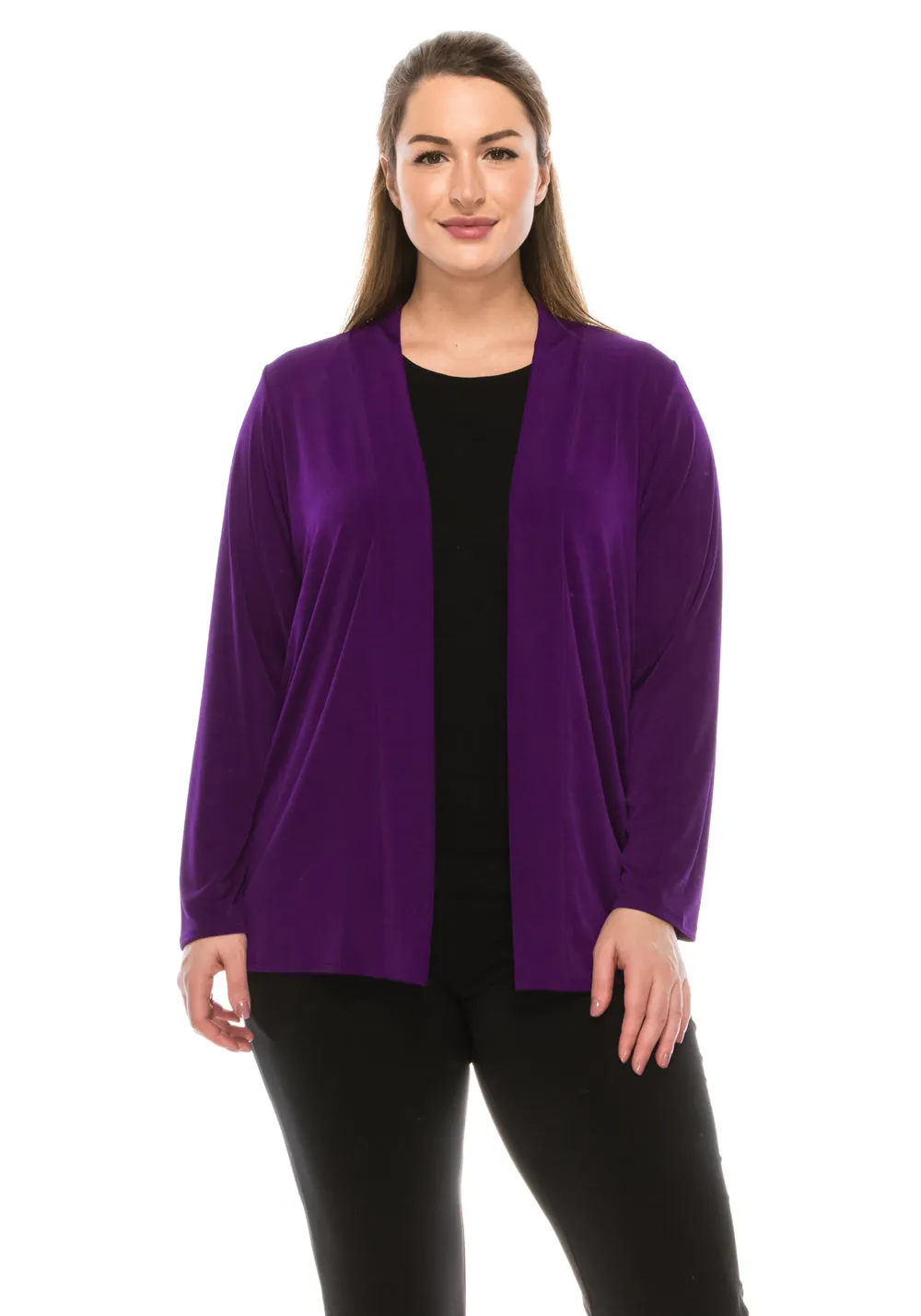 Women's Stretch Drape Jacket Long Sleeve No Shoulder Pad-4004BN-LRS1