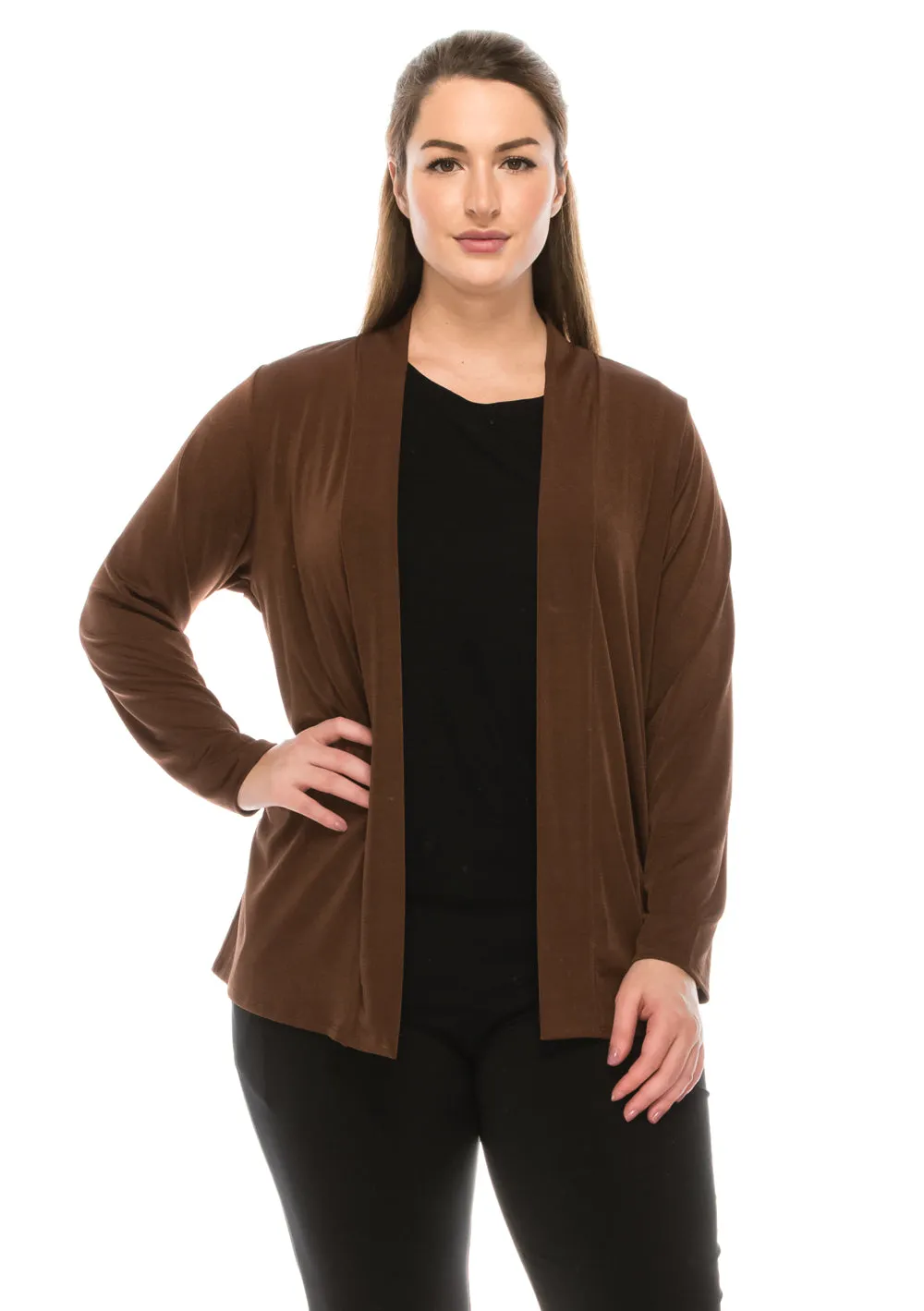 Women's Stretch Drape Jacket Long Sleeve No Shoulder Pad-4004BN-LRS1