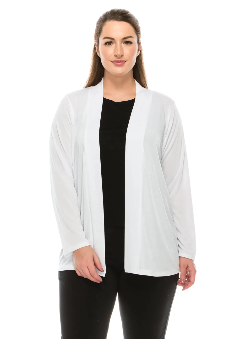Women's Stretch Drape Jacket Long Sleeve No Shoulder Pad-4004BN-LRS1