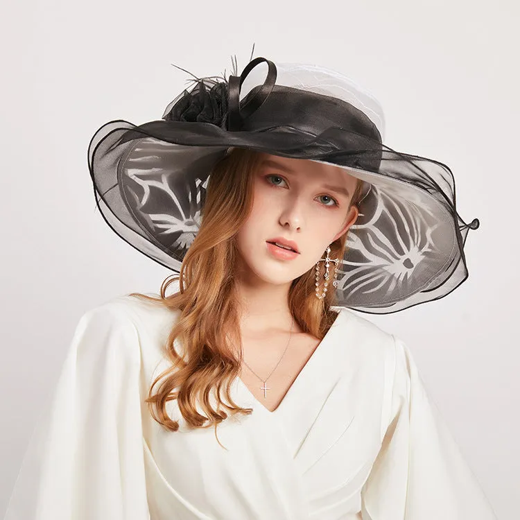Women's summer printing holiday sunscreen hat casual fashion flower beach hat