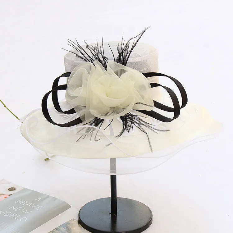 Women's summer printing holiday sunscreen hat casual fashion flower beach hat