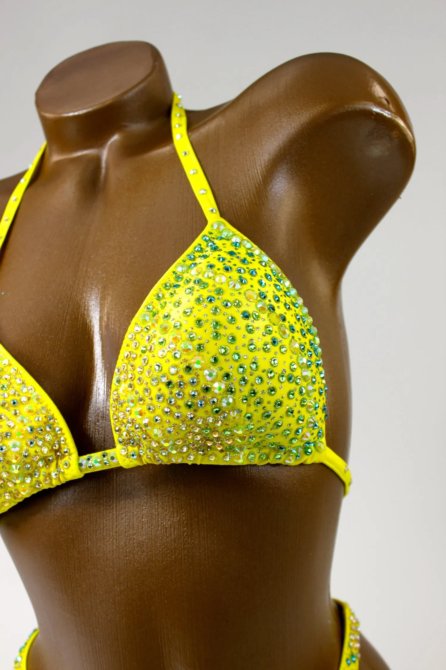 Yellow Ombre Figure Competition Suit